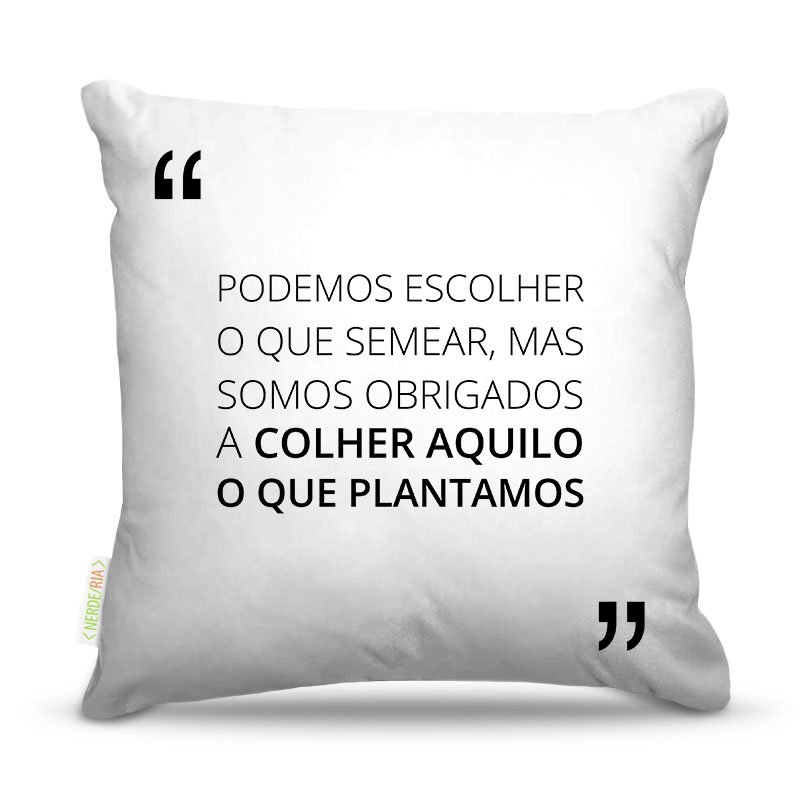 Almofada 40 x 40cm Nerderia e Lojaria frases disperdicar colorido