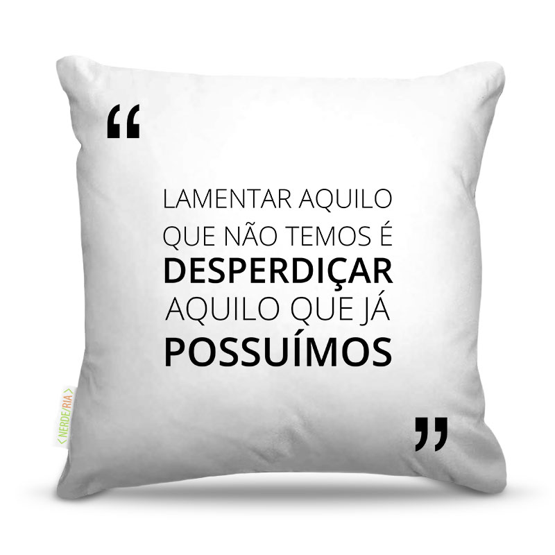Almofada 40 x 40cm Nerderia e Lojaria frases montanha colorido