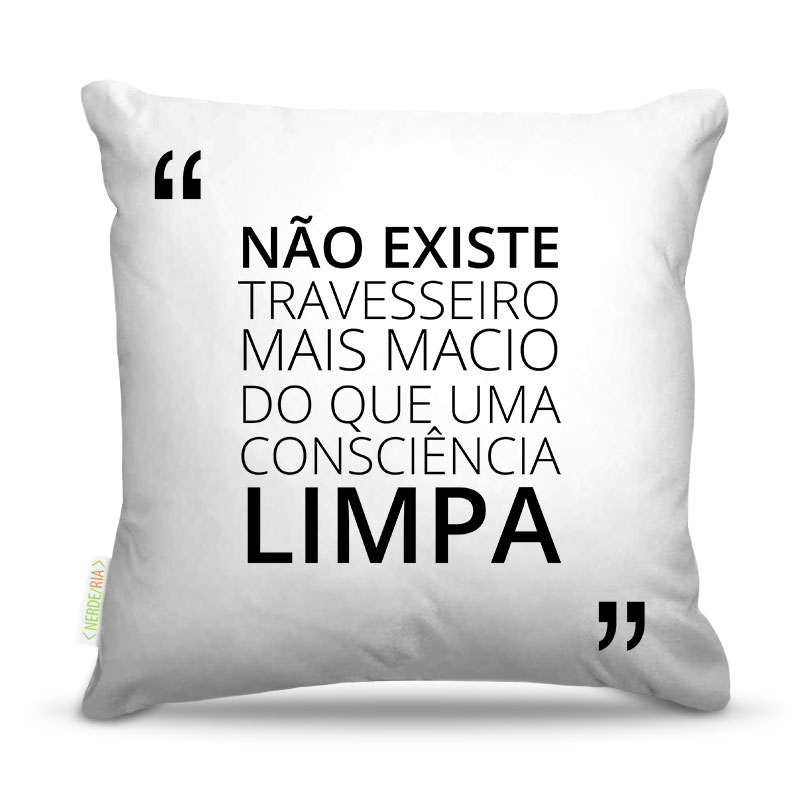 Almofada 40 x 40cm Nerderia e Lojaria frases segredos colorido