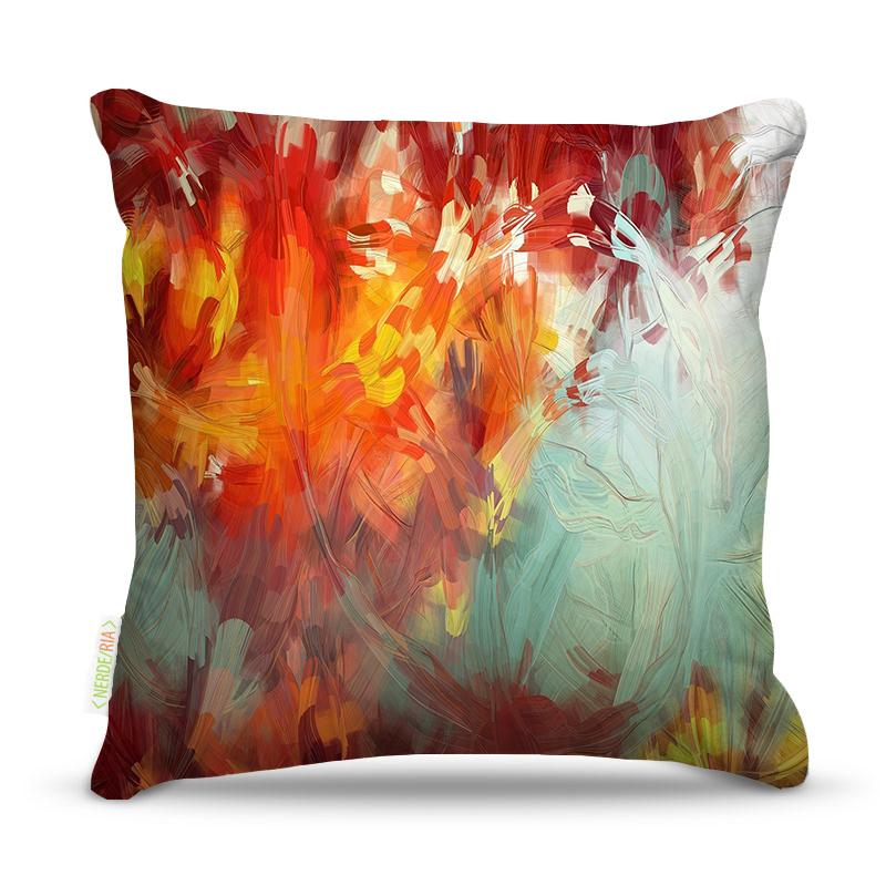 Almofada 40 x 40cm Nerderia e Lojaria hexagno PB colorido