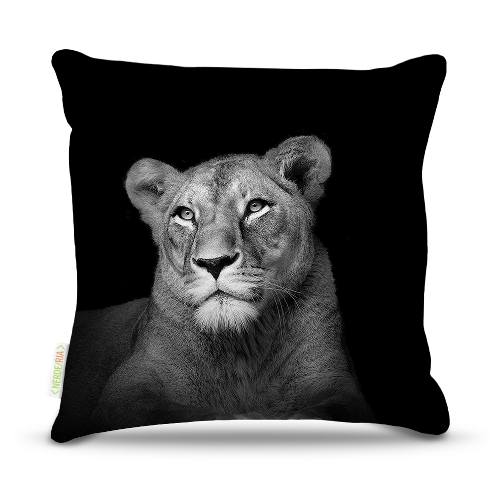 Almofada 40 x 40cm Nerderia e Lojaria leopardo pele colorido