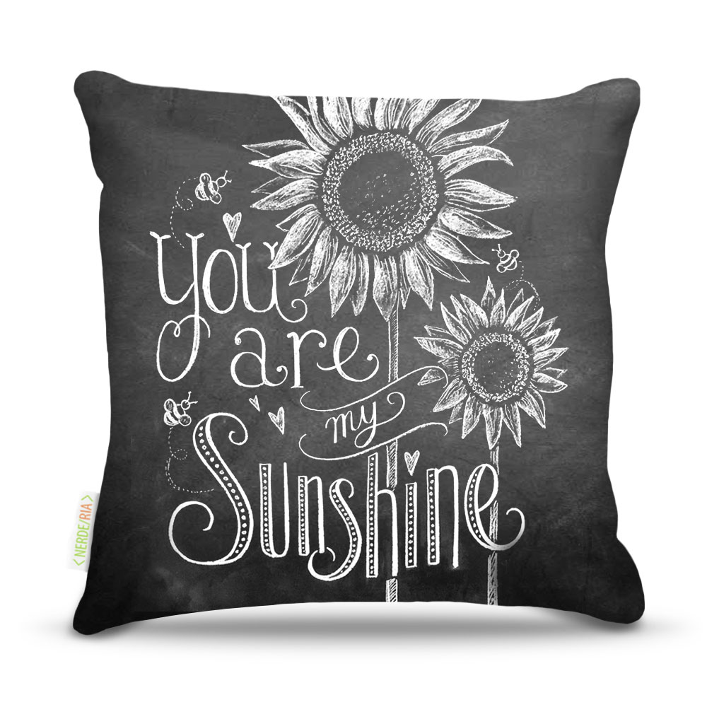 Almofada 40 x 40cm Nerderia e Lojaria lousa you make me happy colorido