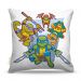 Almofada 40 x 40cm Nerderia e Lojaria tmnt10 colorido