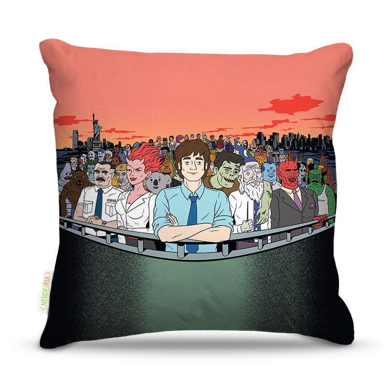Almofada 40 x 40cm Nerderia e Lojaria ugly americans02 colorido