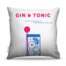 Almofada 45 x 45cm  Nerderia e Lojaria bebidas vetor gin e tonica colorido