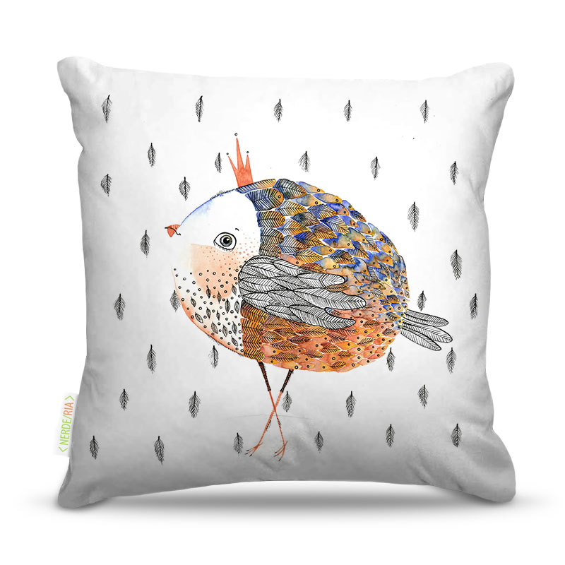 Almofada 45 x 45cm  Nerderia e Lojaria galinha surreal colorido