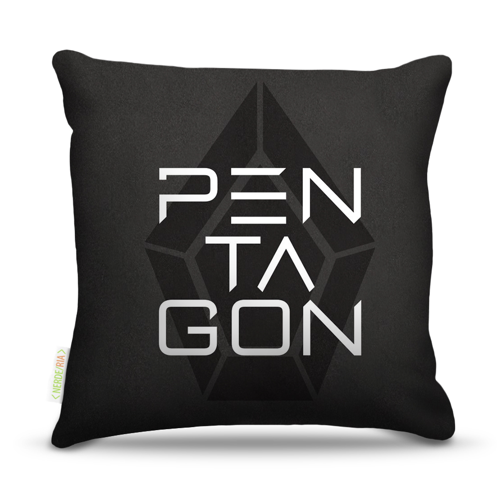 Almofada 45 x 45cm  Nerderia e Lojaria pop pentagon colorido