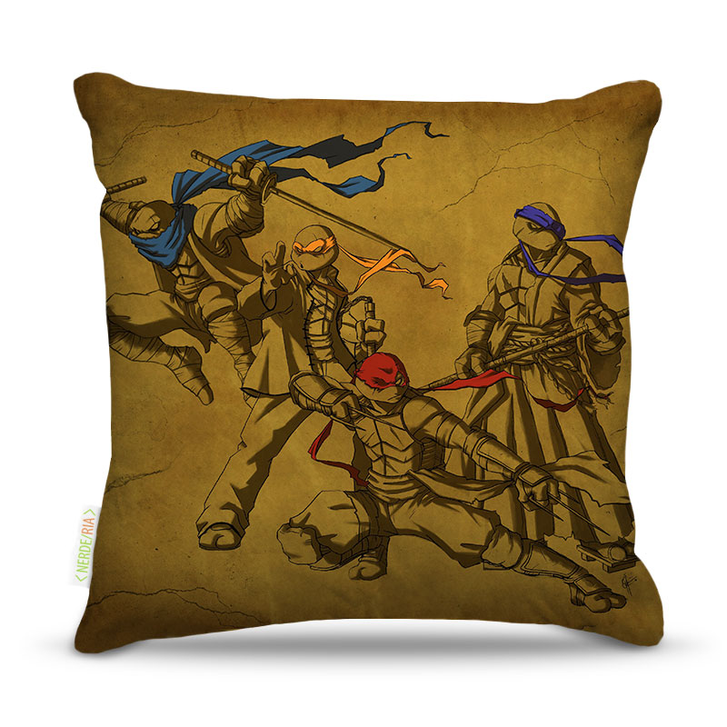 Almofada 45 x 45cm  Nerderia e Lojaria tmnt08 colorido