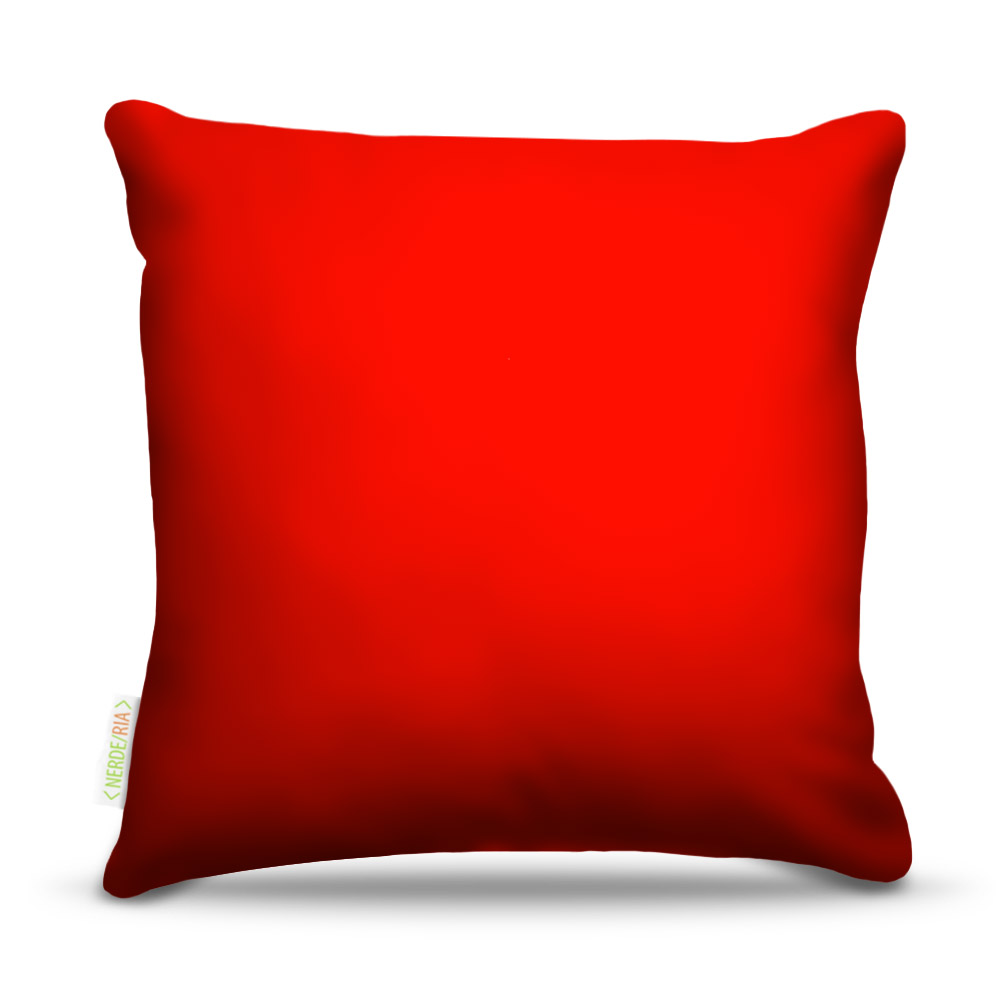 Almofada 45 x 45cm  Nerderia e Lojaria vermelho colorido