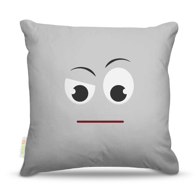 Almofada Carinha Cinza 45X45Cm