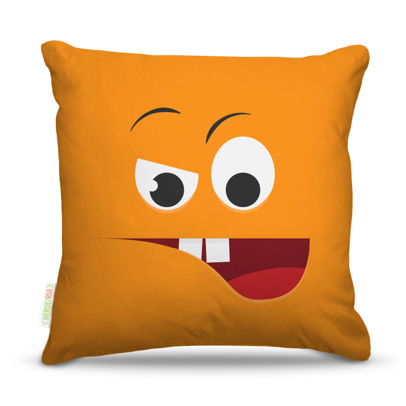 Almofada Carinha Laranja 45X45Cm