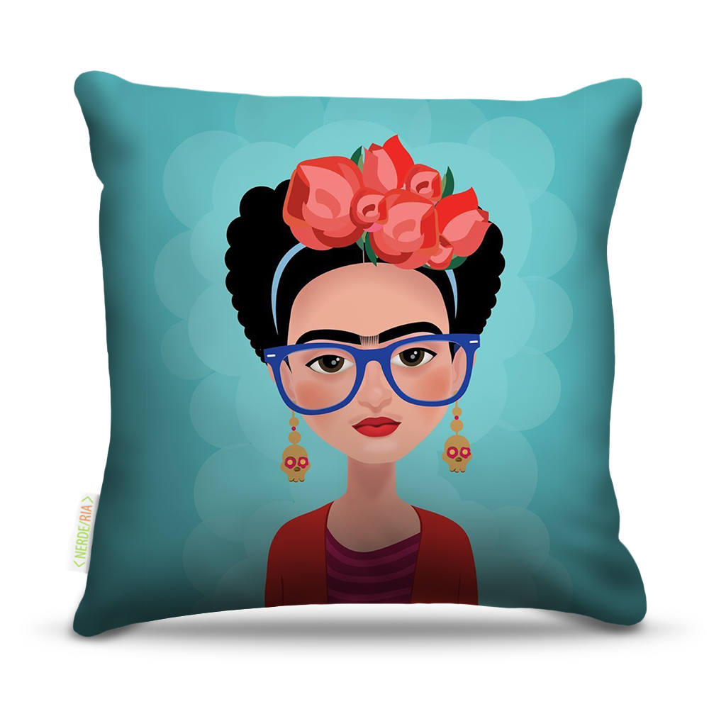 Almofada Frida Desenho Azul 40X40Cm