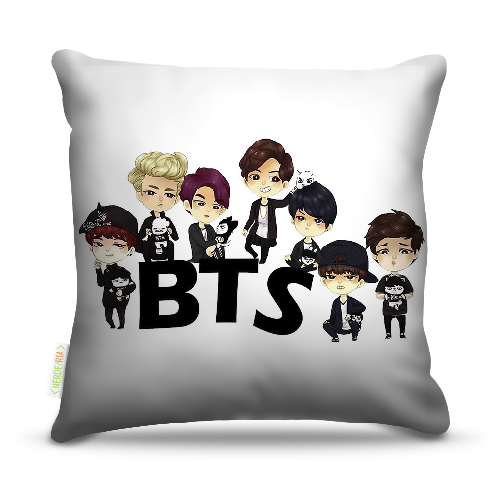 Almofada Kpop Bts Coreanos Minimalista 40X40Cm
