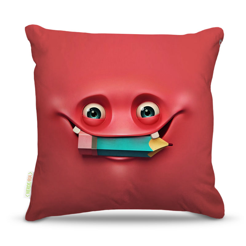 Almofada Mostro Borracha 45X45Cm