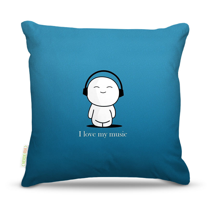 Almofada Nerderia I Love Music