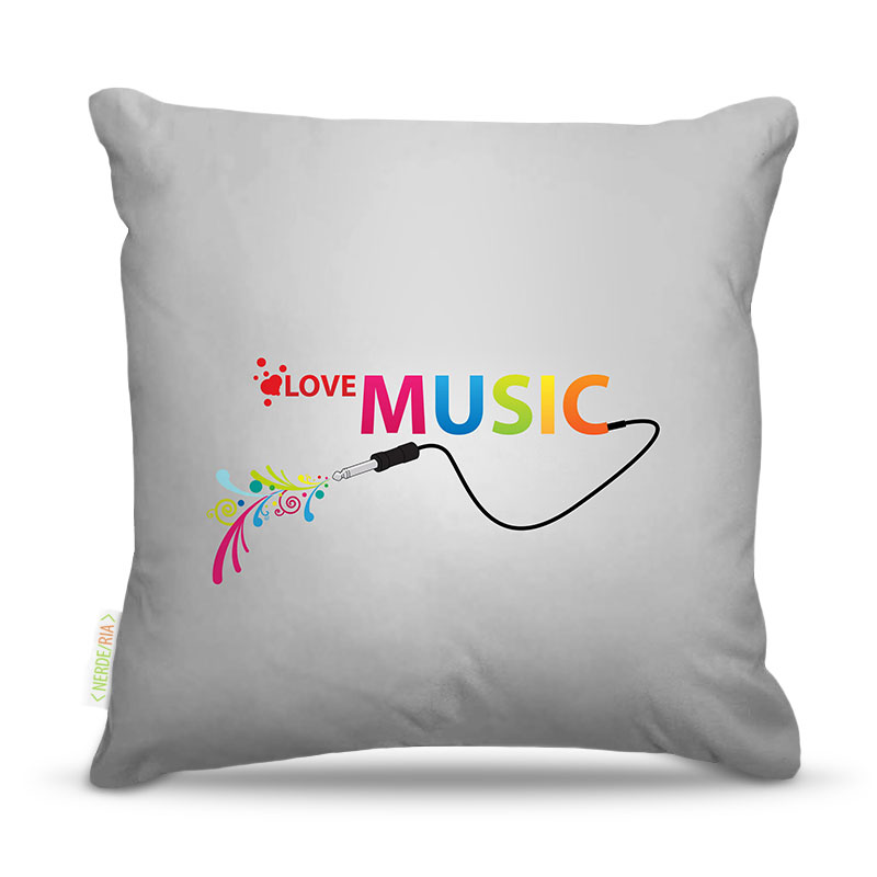 Almofada Nerderia Love Music