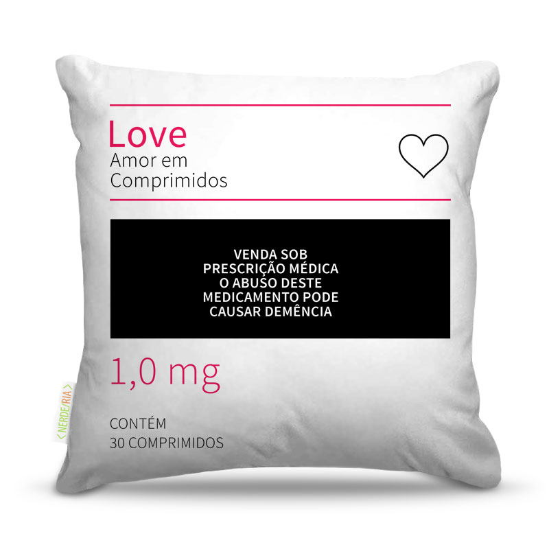Almofada Nerderia Love Remedio