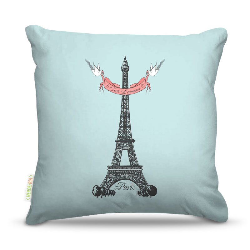 Almofada Nerderia Paris Cute