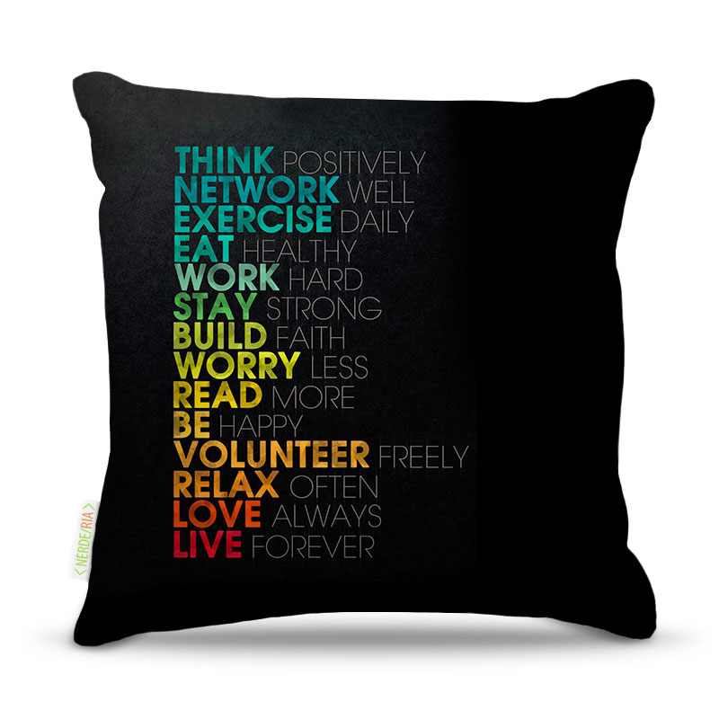 Almofada Nerderia Positive Quotes