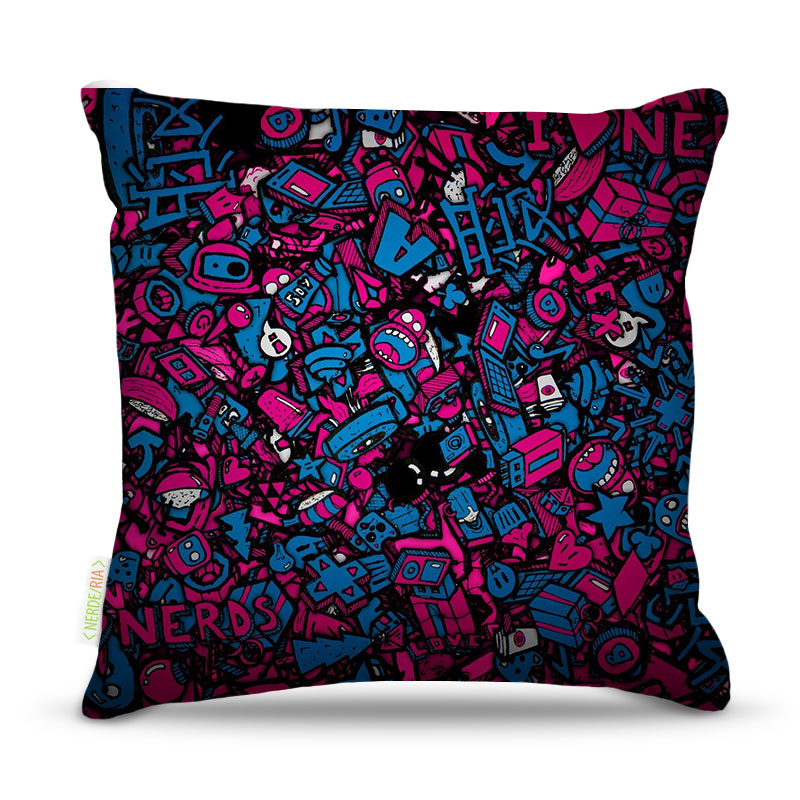 Almofada Nerds Geeks 45X45Cm