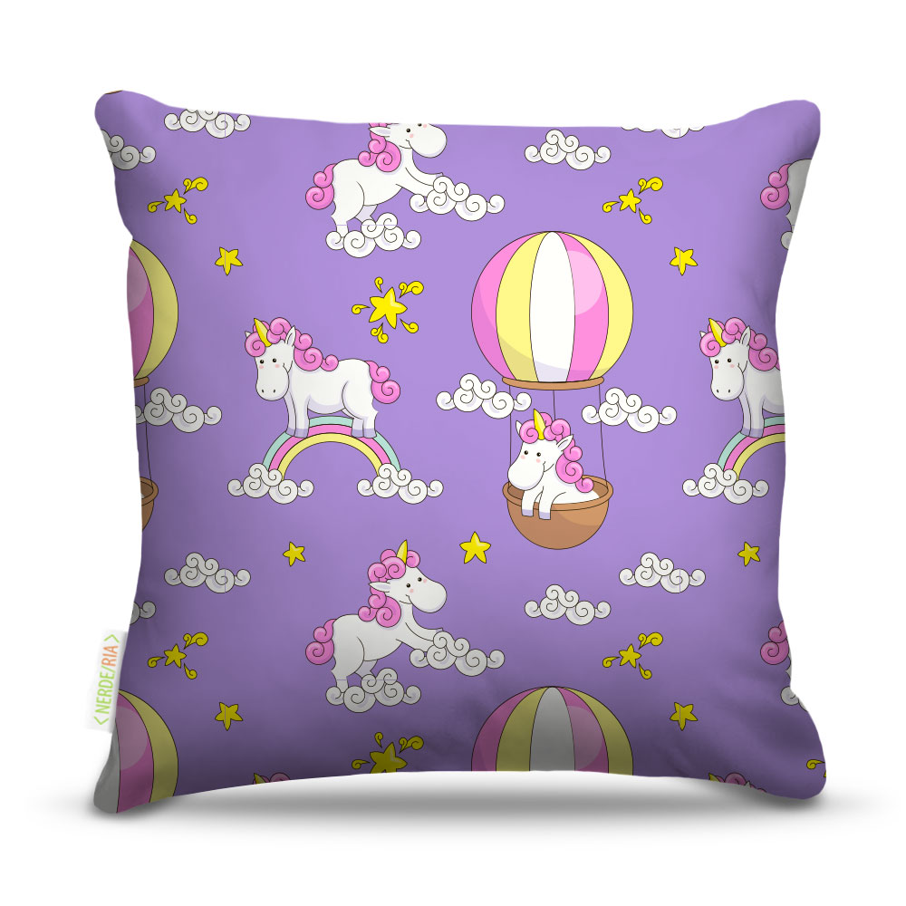 Almofada Unicornio Roxo 45X45Cm