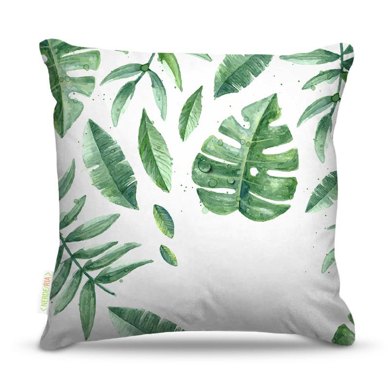 Almofadas Nerderia Folhas Aquarela