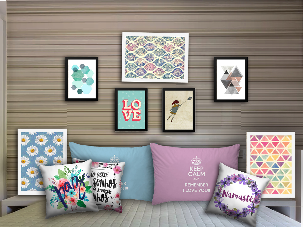 Almofadas Nerderia Folhas Aquarela