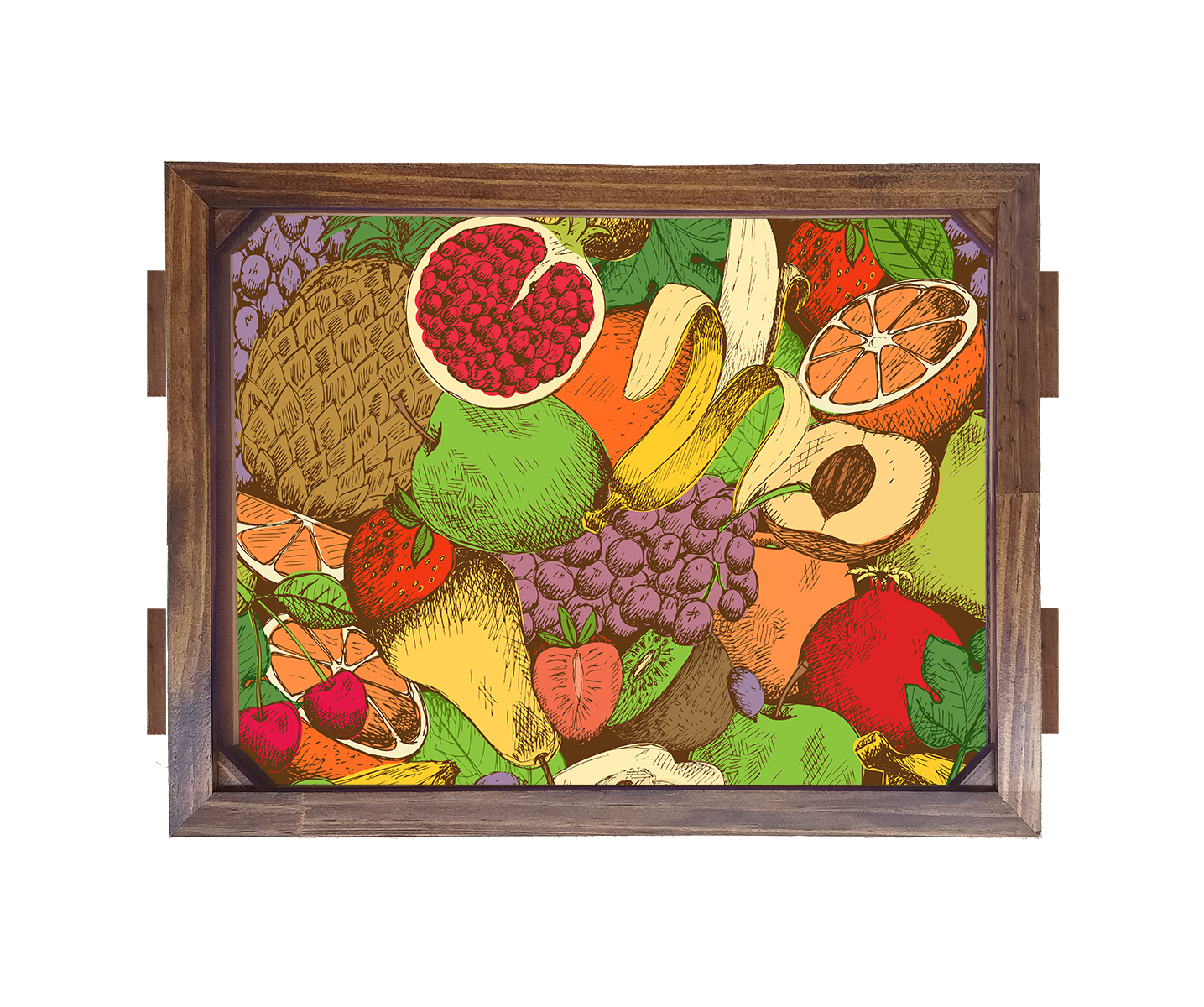 Bandeja De Madeira Frutas