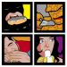 COMBO DE QUADROS 23X23cm (4 UNIDADES) SUPER FOME