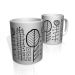 Caneca De Porcelana Nerderia e Lojaria arvores risco simples colorido