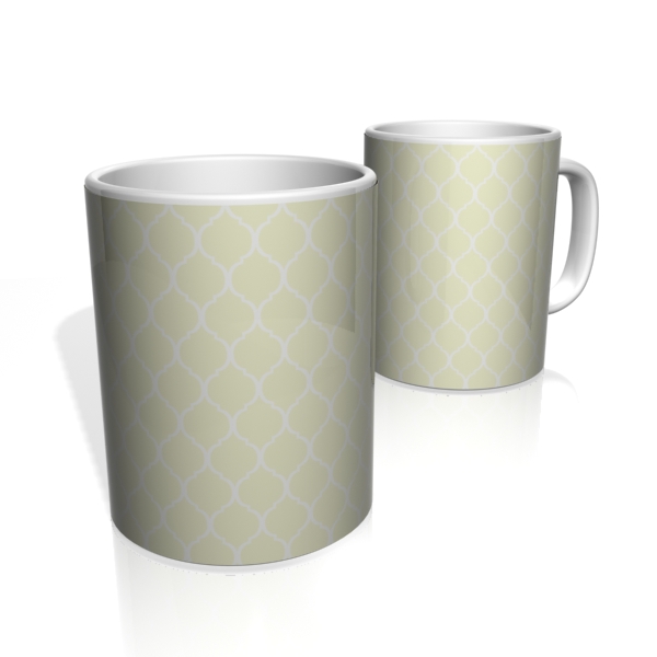 Caneca De Porcelana Nerderia e Lojaria azulejo amarelo claro  colorido