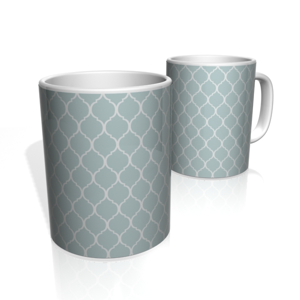 Caneca De Porcelana Nerderia e Lojaria azulejo cinza 2 colorido