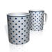 Caneca De Porcelana Nerderia e Lojaria bolinhas azul colorido