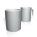 Caneca De Porcelana Nerderia e Lojaria cinza bolinhas brancas 2 colorido