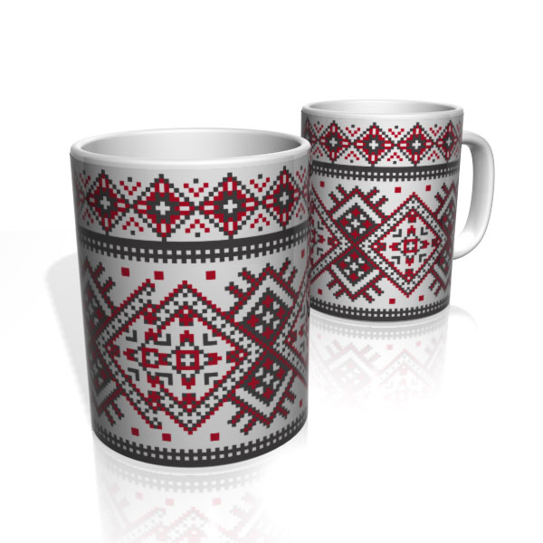 Caneca De Porcelana Nerderia e Lojaria croche 2 colorido