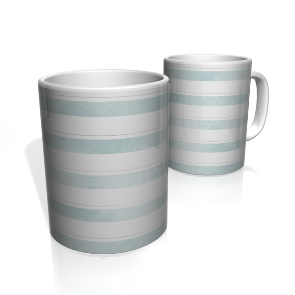 Caneca De Porcelana Nerderia e Lojaria faixas azul  colorido