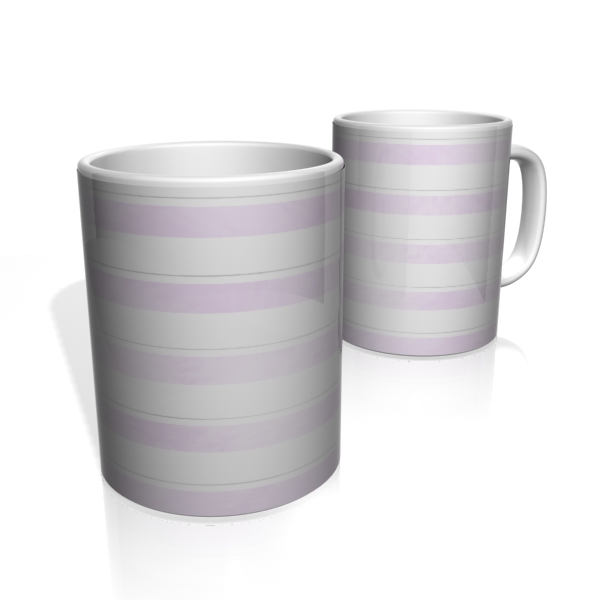 Caneca De Porcelana Nerderia e Lojaria faixas lilas colorido