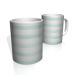 Caneca De Porcelana Nerderia e Lojaria faixas verde claro colorido