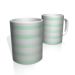 Caneca De Porcelana Nerderia e Lojaria faixas verde colorido