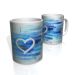 Caneca De Porcelana Nerderia e Lojaria heart with blue colorido