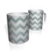 Caneca De Porcelana Nerderia e Lojaria linha zigzag cinza escuro colorido