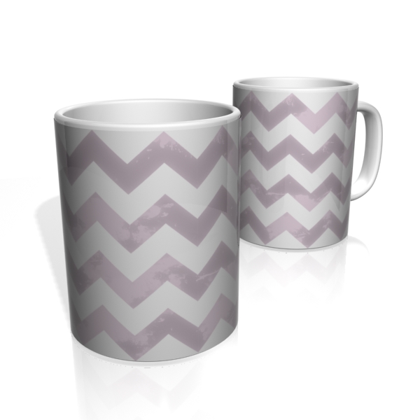 Caneca De Porcelana Nerderia e Lojaria linha zigzag roxo colorido