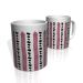 Caneca De Porcelana Nerderia e Lojaria linhas rosa preto colorido