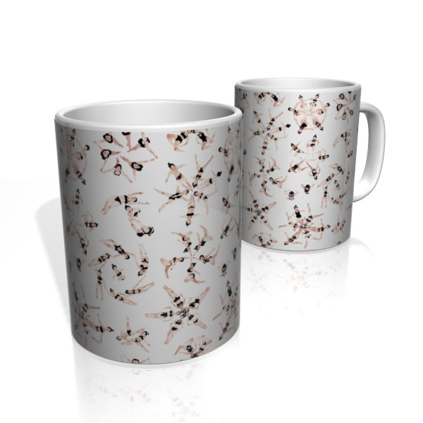 Caneca De Porcelana Nerderia e Lojaria nado sincronizado colorido