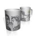 Caneca De Porcelana Nerderia e Lojaria palavras ouvido  colorido