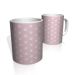 Caneca De Porcelana Nerderia e Lojaria rosa bolinhas brancas1 colorido