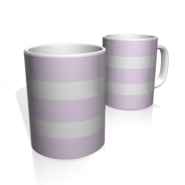 Caneca De Porcelana Nerderia e Lojaria roxo claro duas faixas colorido