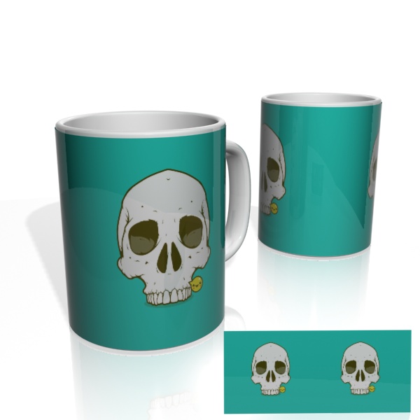 Caneca Nerderia Cartoon Skull