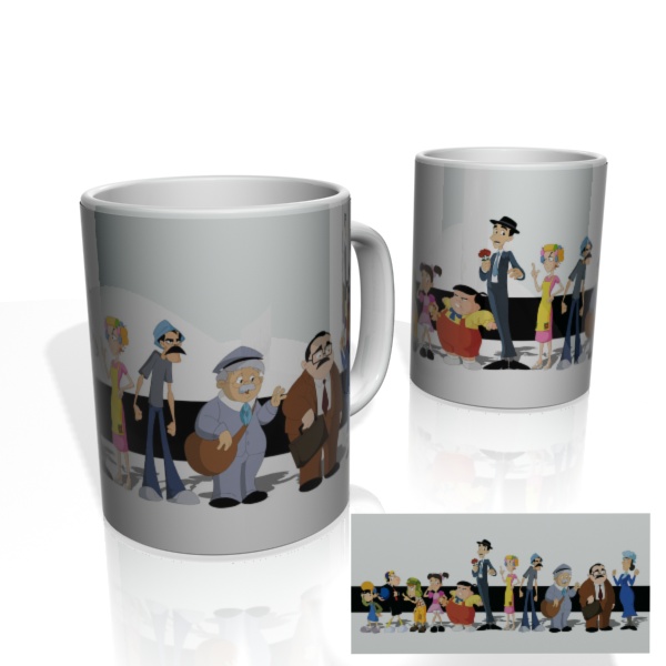Caneca Nerderia Chaves Personagens