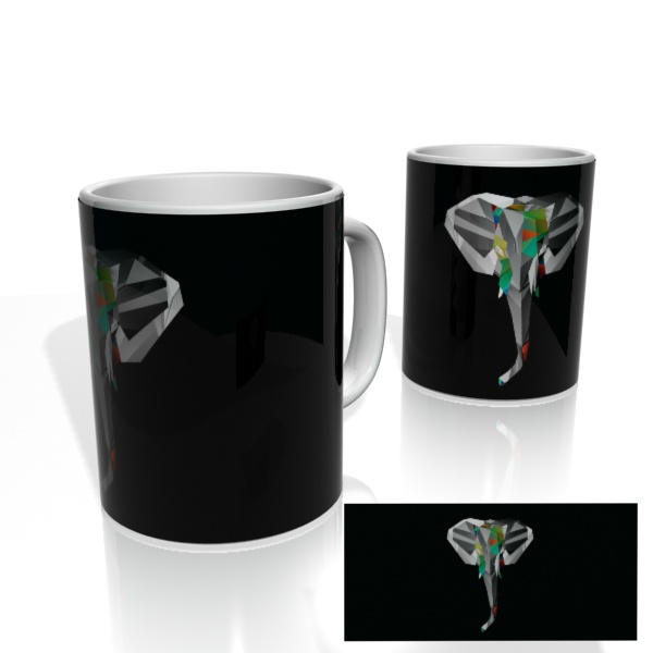 Caneca Nerderia Geometri Elefant2
